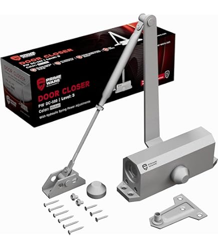 ⑩ THE CLOSER クローザー P-185Z-90 / P-185Z-120｜開き角度制限付きドアクローザー